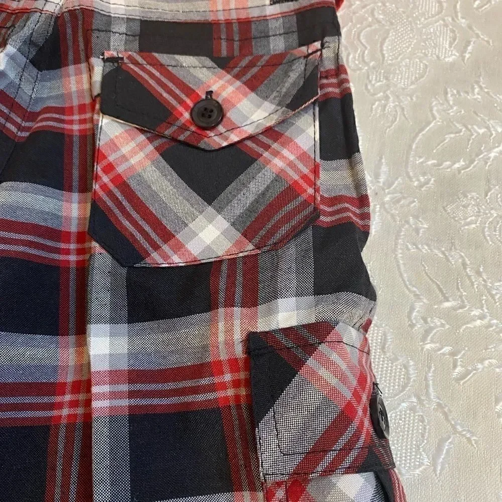 Kids Seven Souls Boys Plaid Fashion Shorts Size 5